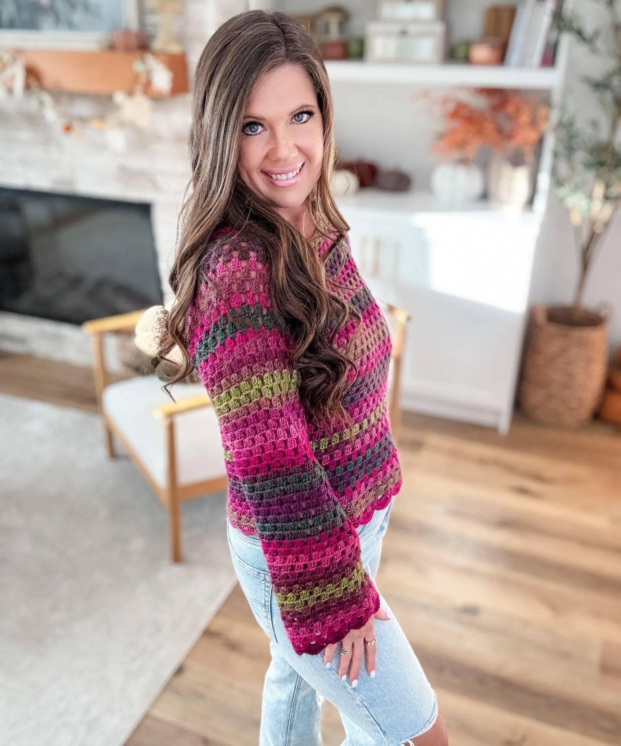 Old Town Granny Stitch Sweater Pattern + Video Tutorial